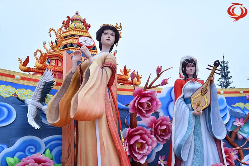 自贡彩灯灯会，，，，，，，千秋绝色花灯灯组