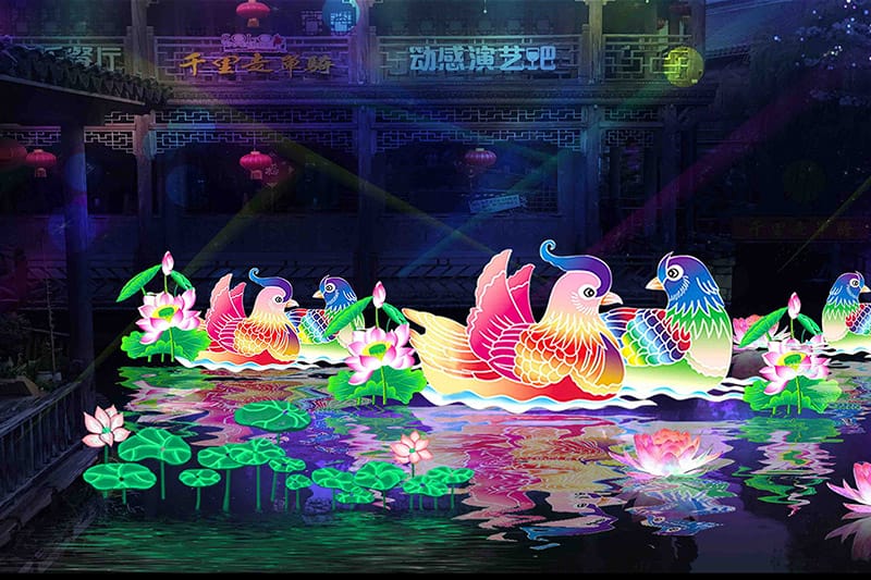 鸳鸯戏水花灯设计规划